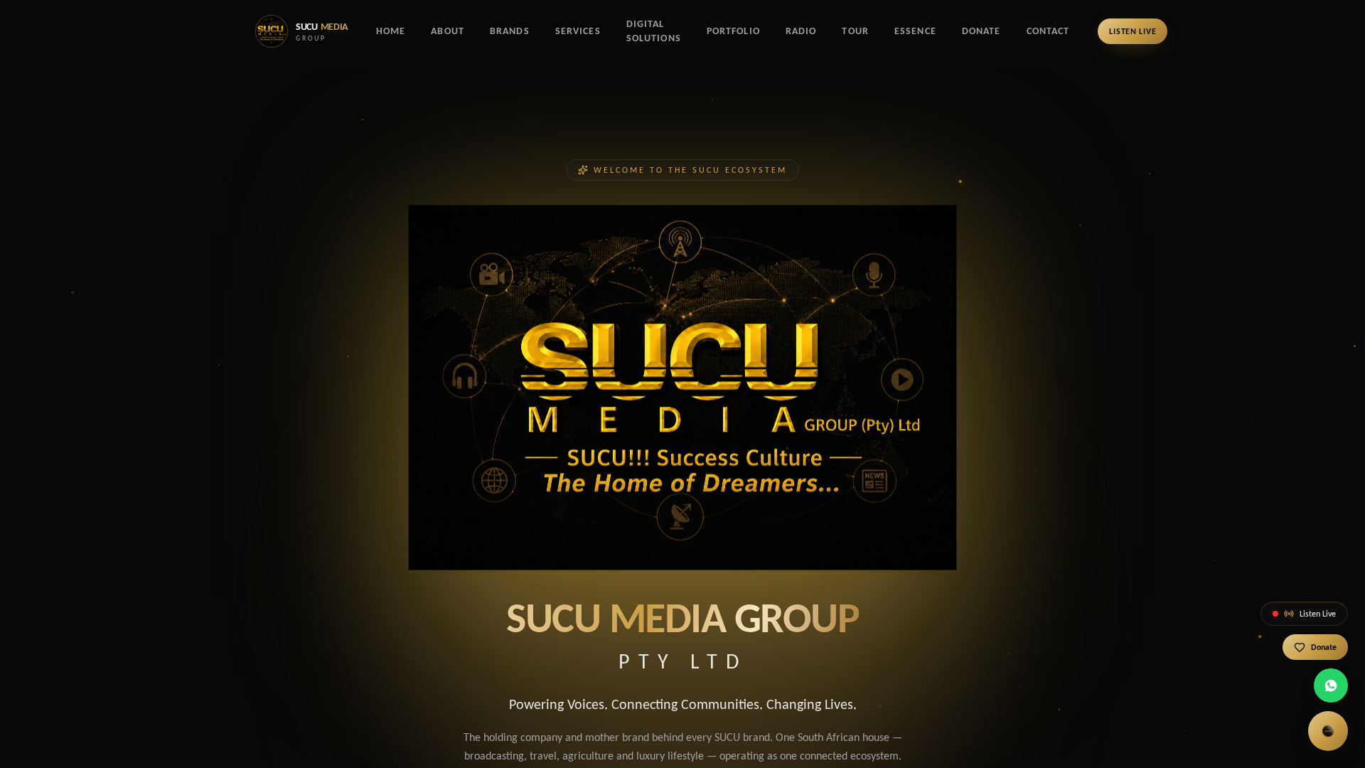 SUCU Ecosystem website homepage